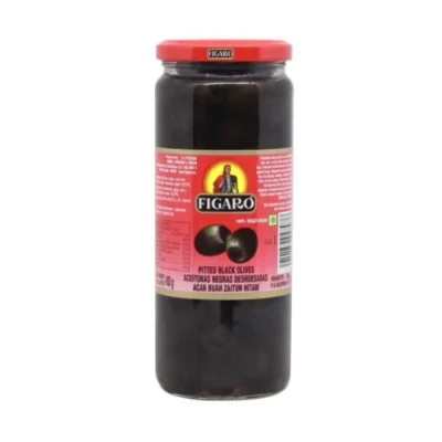 Figaro figaro pitted black olive 450gr btl full01