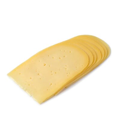 Slices Of Young Gouda Cheese Close Up Qmstgnq