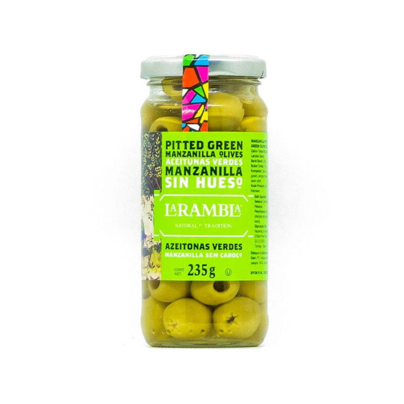 GREEN MANZANILLA OLIVES 235gr "LA RAMBLA"